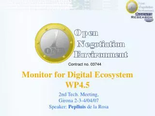 Monitor for Digital Ecosystem WP4.5