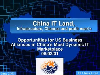 China IT Land, Infrastructure, Channel and profit matrix