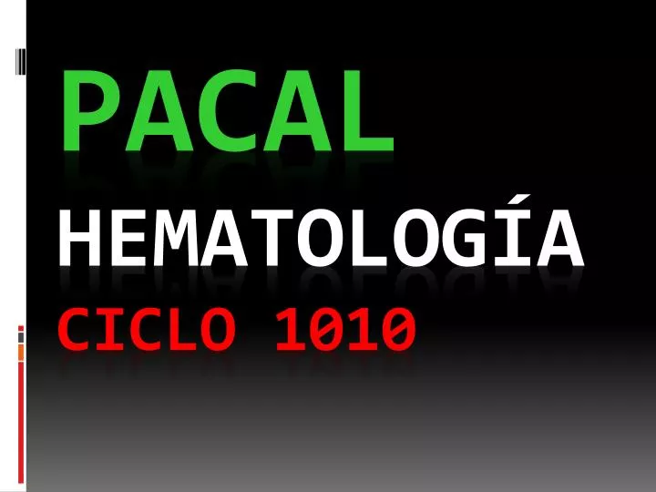 pacal hematolog a ciclo 1010