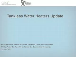 Tankless Water Heaters Update