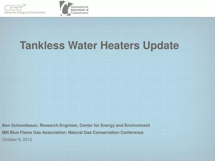 tankless water heaters update