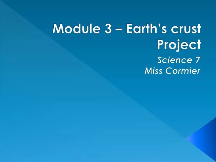 module 3 earth s crust project