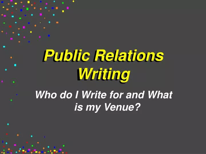 public relations writing