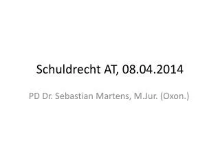 schuldrecht at 08 04 2014