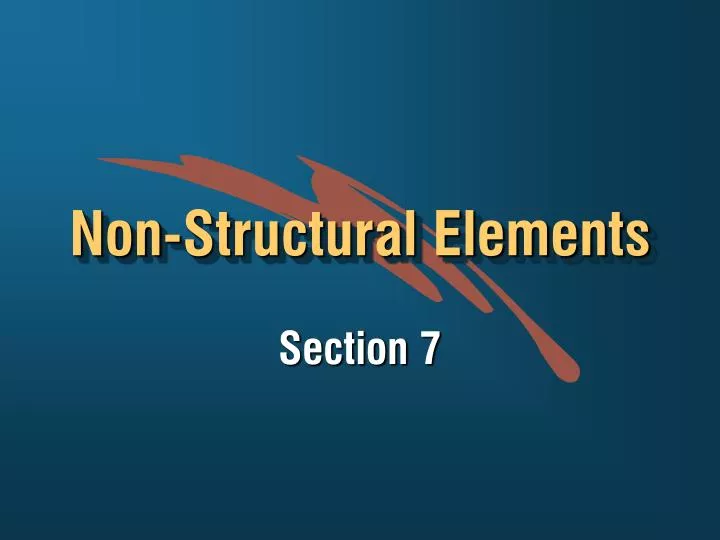 non structural elements