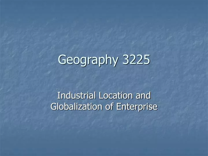 geography 3225