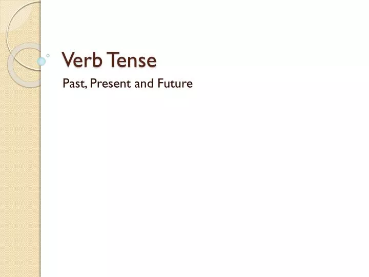 verb tense