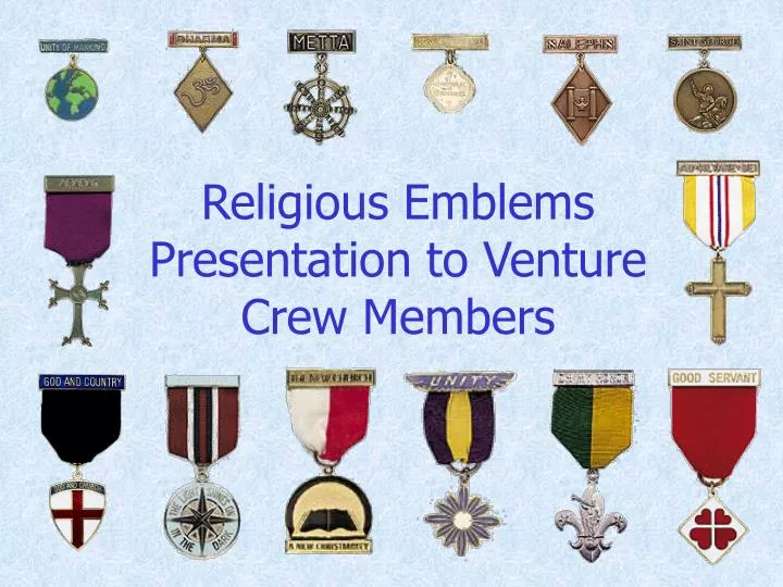 religious emblems presentation to venture crew members