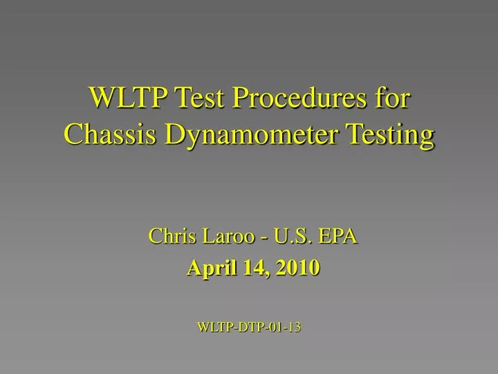 wltp test procedures for chassis dynamometer testing