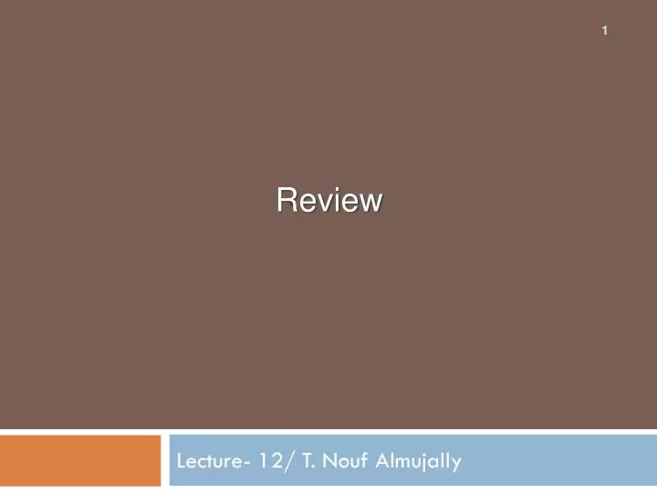 lecture 12 t nouf almujally