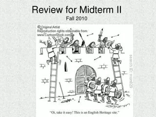 Review for Midterm II Fall 2010