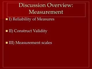 Discussion Overview: Measurement