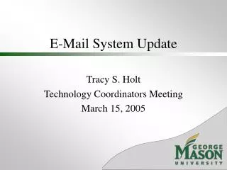 E-Mail System Update