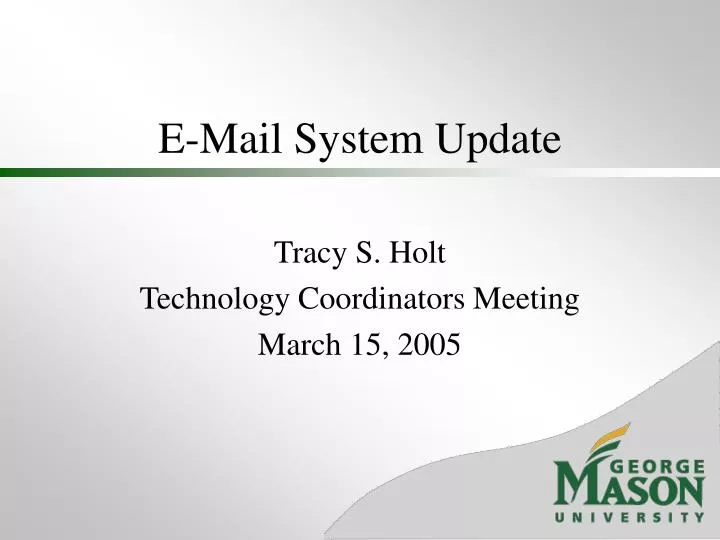 e mail system update