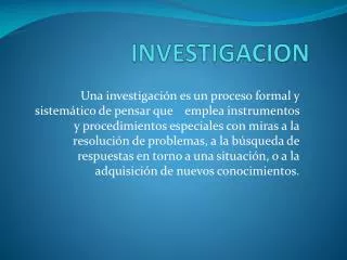 investigacion