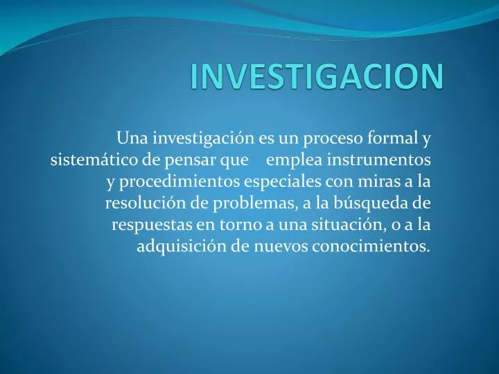 investigacion