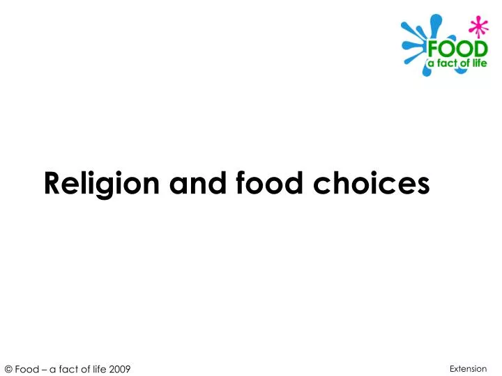 religion and food choices