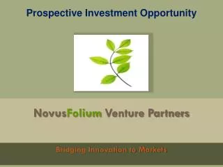 Novus Folium Venture Partners