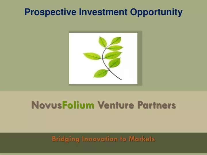 novus folium venture partners