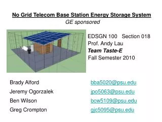 No Grid Telecom Base Station Energy Storage System GE sponsored