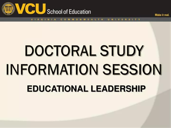 doctoral study information session