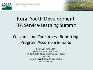 Rural Youth Development FFA Service-Learning Summit