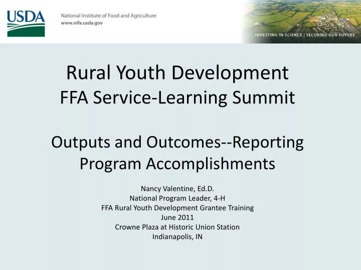 rural youth development ffa service learning summit