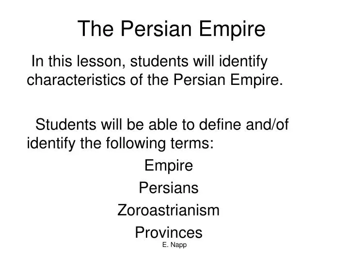 the persian empire