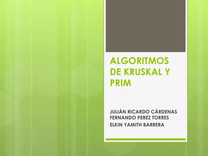 algoritmos de kruskal y prim