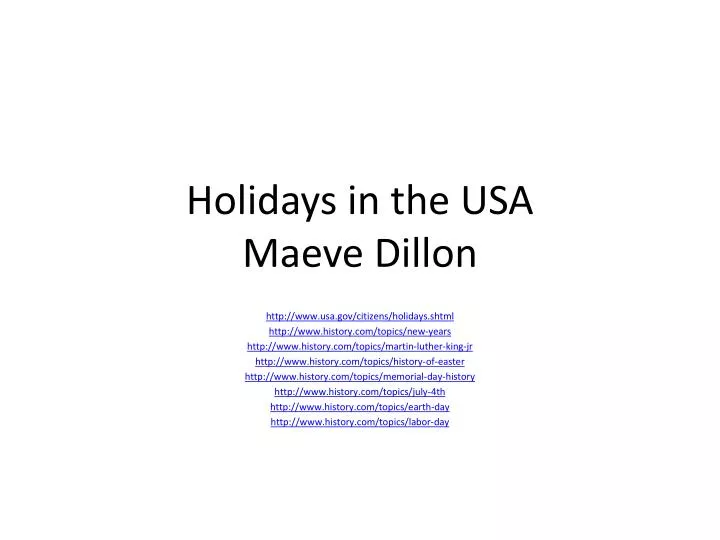 holidays in the usa maeve dillon