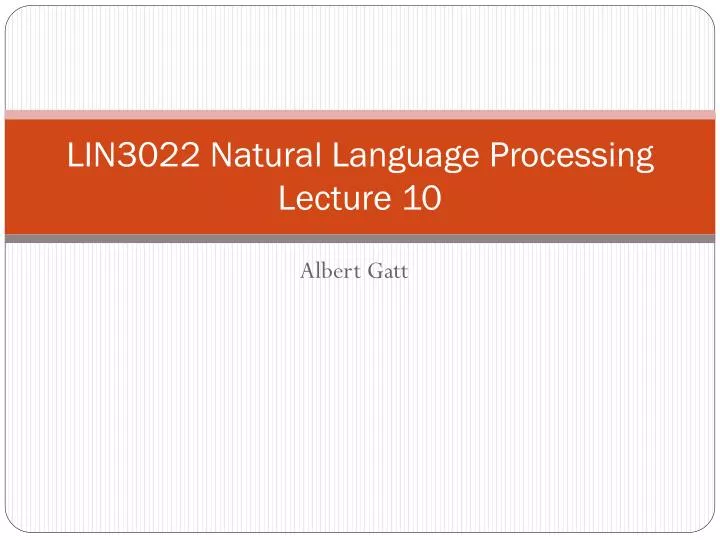 lin3022 natural language processing lecture 10