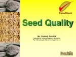 Seed Quality - slide 1