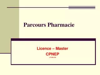 parcours pharmacie