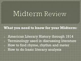 Midterm Review