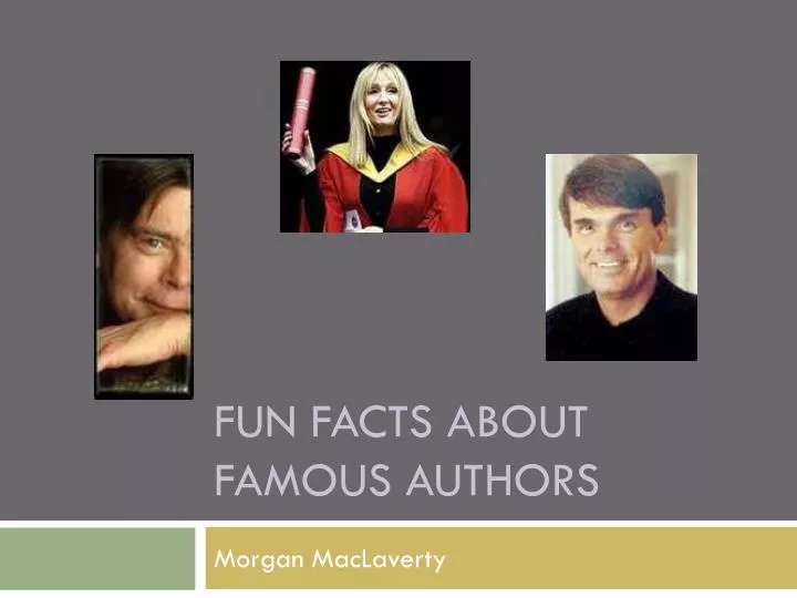 fun facts about famous authors