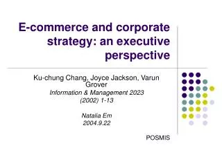E-commerce and corporate strategy: an executive perspective