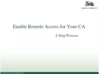 Enable Remote Access for Your CA