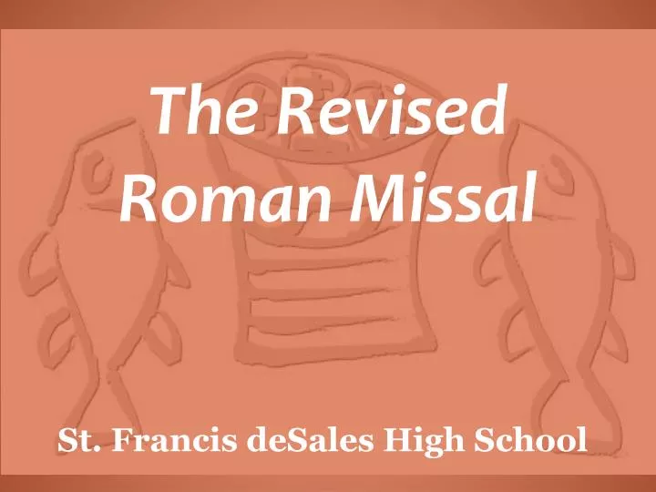 the revised roman missal