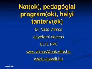 nat ok pedag giai program ok helyi tanterv ek