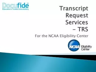 Transcript Request Services - TRS