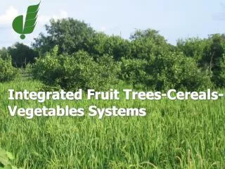 Integrated Fruit Trees-Cereals- Vegetables Systems