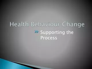 Health Behaviour Change