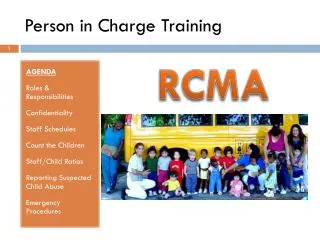 Person in Charge Training