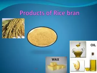Products of Rice bran