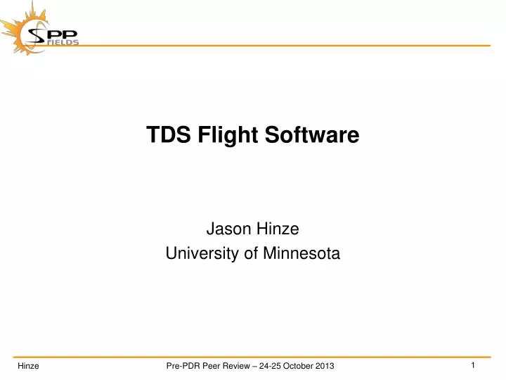 tds flight software