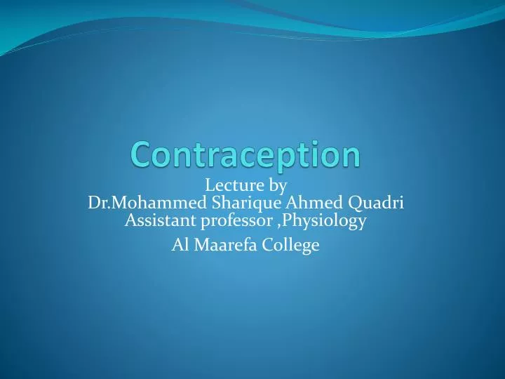 contraception