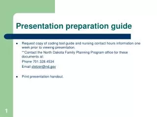 Presentation preparation guide