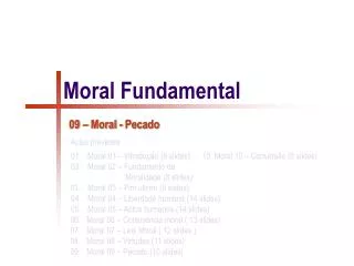 moral fundamental