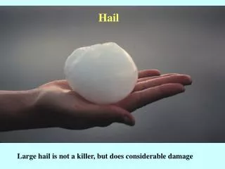 Large hail is not a killer, but does considerable damage