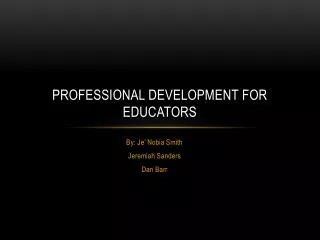 Professional Development for Educators